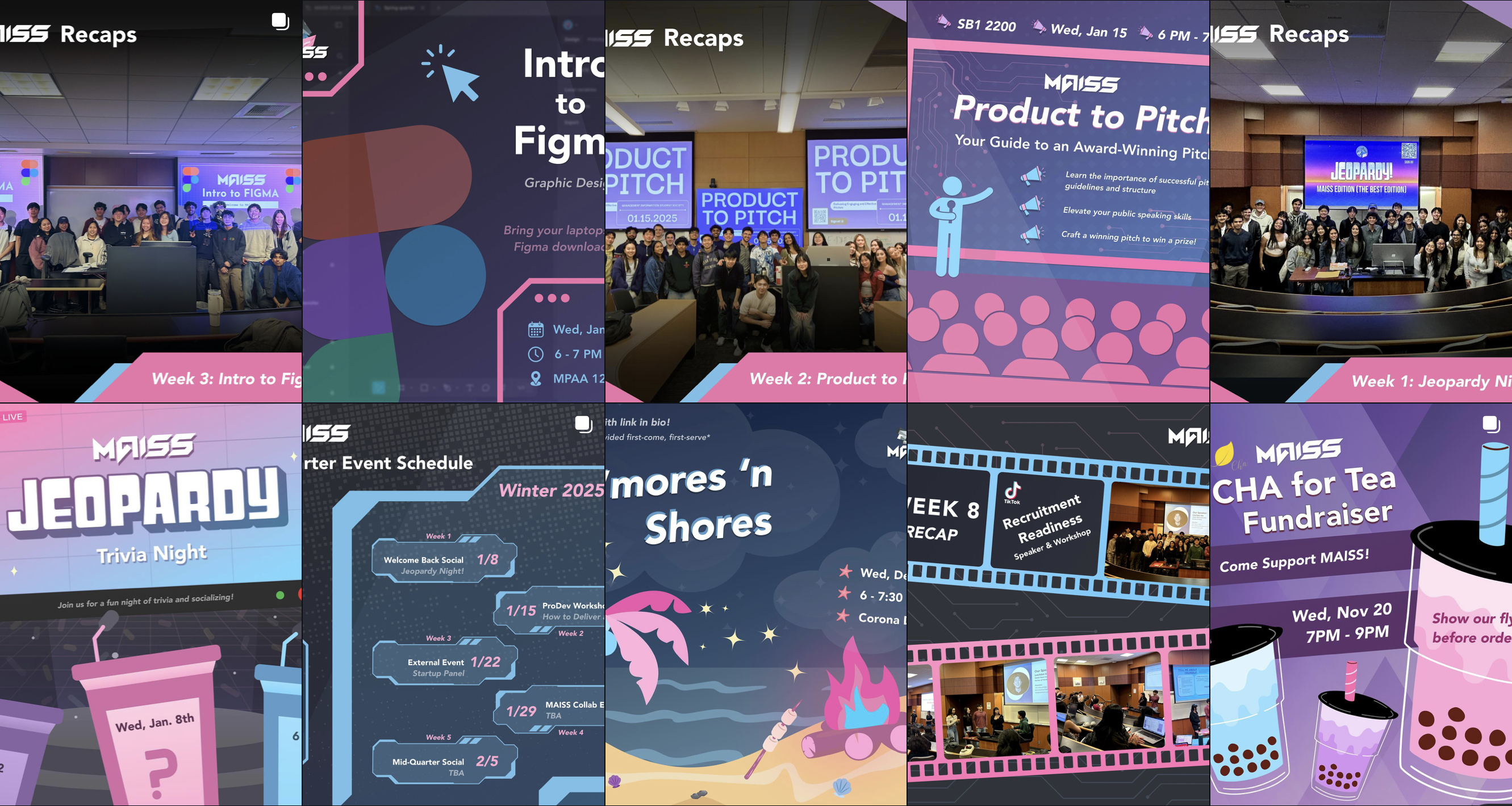 MAISS Instagram feed after rebrand